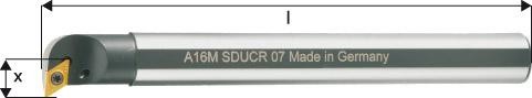 ISO-Bohrstange 93° A..-SDUCR/L mit Innenkühlung