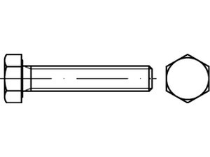 ISO 8676 Sechskantschrauben mit Gewinde bis Kopf, metrisches Feingewinde, 10.9 galvanisch verzinkt