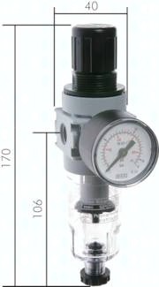 Filterregler - Multifix - für Luft und Wasser, 700 l/min