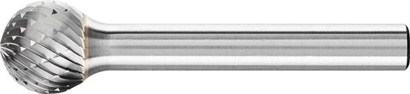 Hartmetall-Frässtift mit 6-mm-Schaft, Kugelform KUD, Zahnung INOX