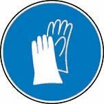 Gebotszeichen – Handschutz benutzen