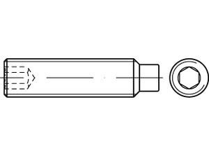DIN 915 45 H galvanisch verzinkt Gewindestifte mit Zapfen, mit Innensechskant