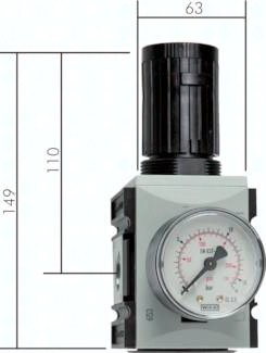 Luft bis 5000 l/min Typ Standard Druck Regler Druckregler Futura-Baureihe 2 