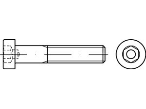 DIN 6912 Zylinderschrauben mit Innensechskant, niedriger Kopf, mit Schlüsselführung, 8.8