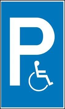 Parkplatzschild für Behinderte