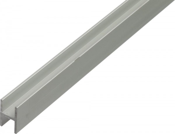 Aluminiium-H-Profil 1000/9,1x12 mm silberfarbig