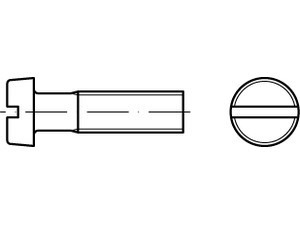 ISO 1207 Zylinderschrauben mit Schlitz A2