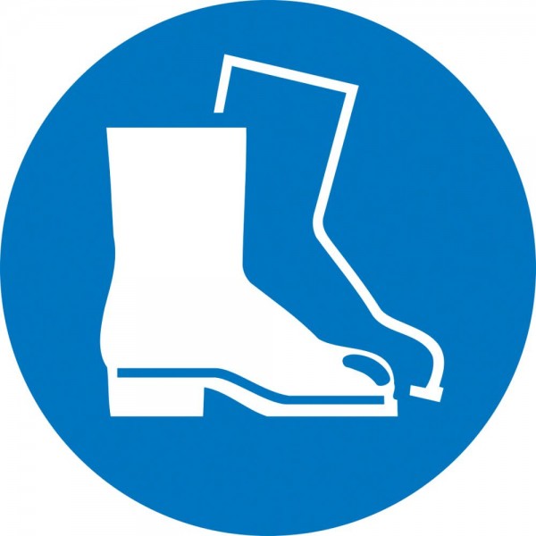 Gebotszeichen – Fußschutz benutzen