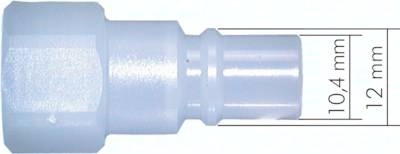 Kupplungsdosen NW 7,2 aus POM/PVDF mit Schlauchanschluss