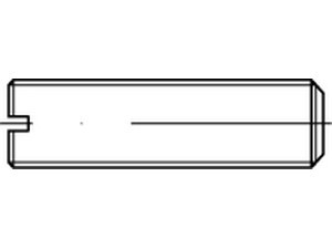 DIN 551 14 H galvanisch verzinkt Gewindestifte mit Kegelkuppe, mit Schlitz