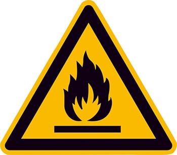 Warnschild Warnung vor feuergefährlichen Stoffen