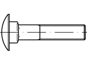 DIN 603 Flachrundschrauben mit Vierkantansatz, mit Sechskantmutter, 8.8 galvanisch verzinkt