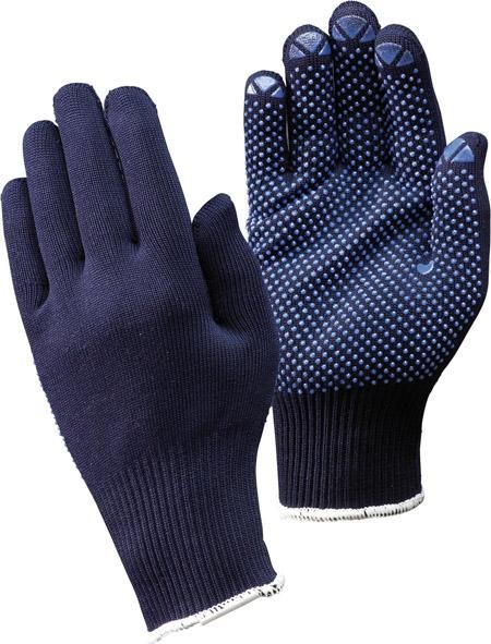 Strick-Handschuh, Polyester-Baumwolle, blau