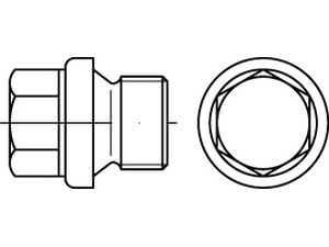 DIN 910 Verschlussschrauben mit Bund und Außensechskant, schwer, zyl. Feingewinde, A4