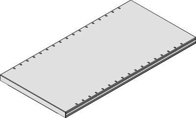 Zusatzboden für Steckregal META CLIP® S3 mit META MULTI STABIL® 230 II Böden, Fachlänge 1000 mm, ver