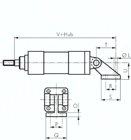 Schwenkbefestigungen 90° Lasche, für Zylinder ISO 15552