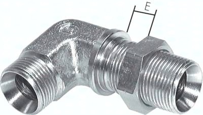 Winkel-Schottnippel mit Zollgewinde (60° Universaldichtkegel), bis 350 bar
