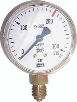 Schweißtechnikmanometer Ø 63 mm, Klasse 2.5