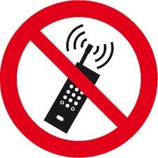 Verbotszeichen – Mobilfunk verboten