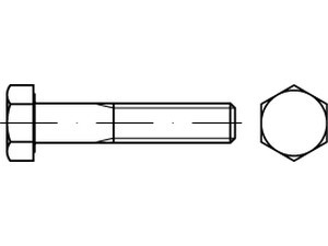 ISO 8765 Sechskantschrauben mit Schaft, metrisches Feingewinde, 10.9 galvanisch verzinkt